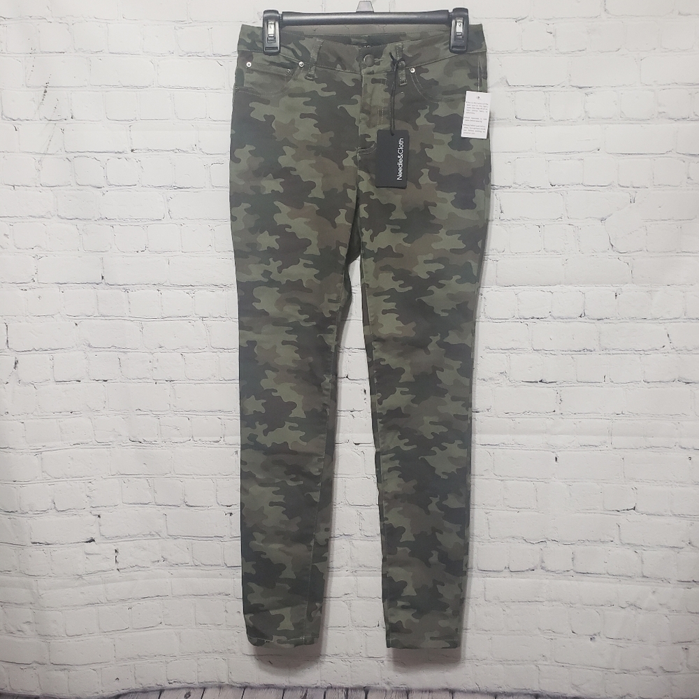 Needle & Cloth NWT Sz 4 Skinny Ankle Camo Jeans - Picture 1 of 15